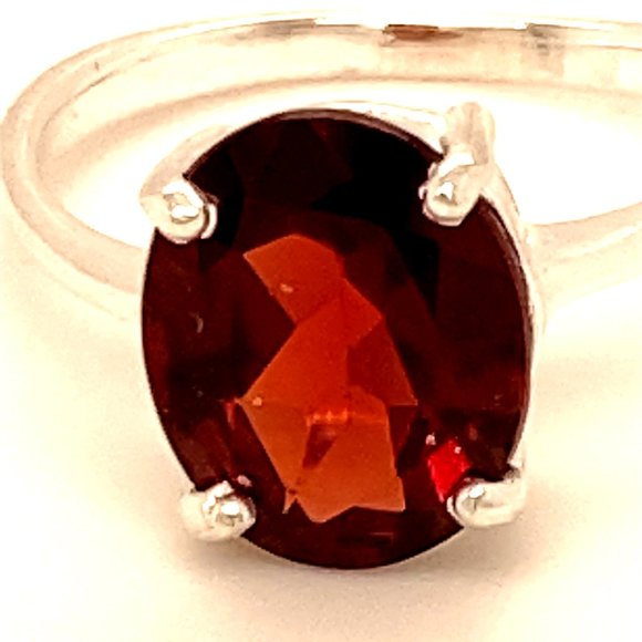 Pyrope Garnet 2.10ct Platinum Solid Silver Ring - Picture 6 of 6